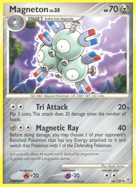 Magnéton, carte Pokémon DP 54 — extension Diamant & Perle
