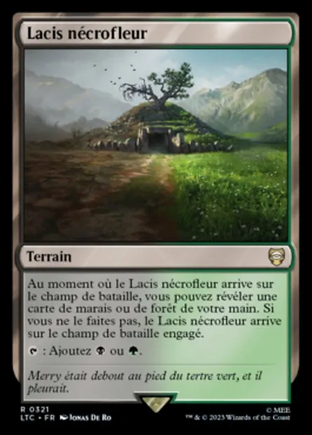 Lacis nécrofleur, carte Magic LTC 321 — extension Tales of Middle-earth Commander