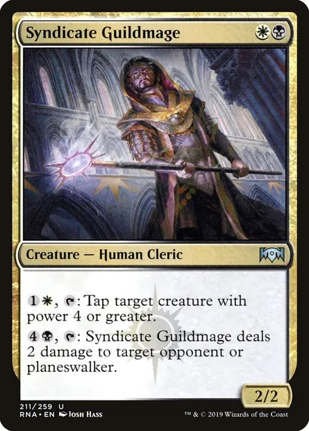 Syndicate Guildmage, Magic card RNA 211 — Ravnica Allegiance set