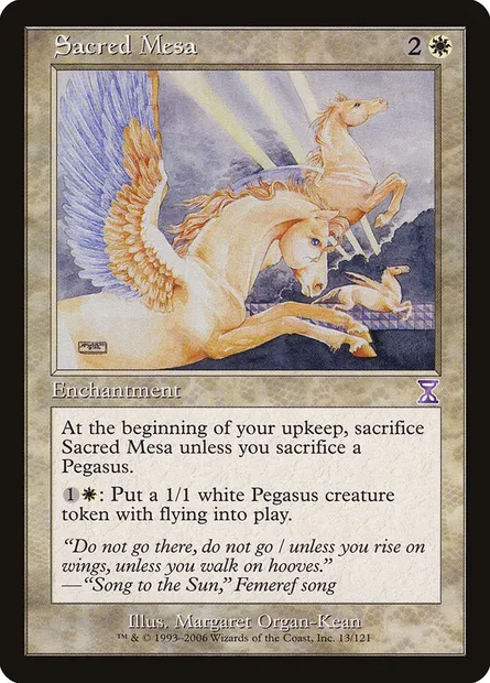 Sacred Mesa, Magic card TSB 13 — Time Spiral Timeshifted set