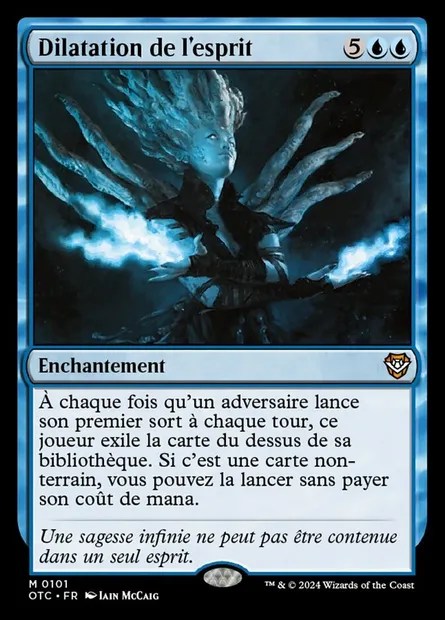 Dilatation de l'esprit, carte Magic OTC 101 — extension Outlaws of Thunder Junction Commander