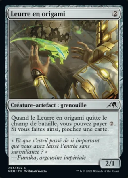 Leurre en origami, carte Magic NEO 253 — extension Kamigawa: La Dynastie Néon