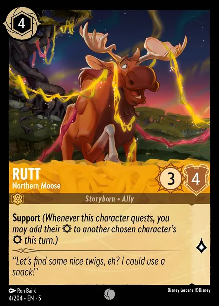 Rutt - Northern Moose, Disney Lorcana card CH5-004 — Shimmering Skies set