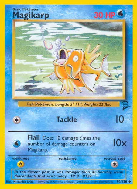 Magicarpe, carte Pokémon B2 50 — extension Base Set 2