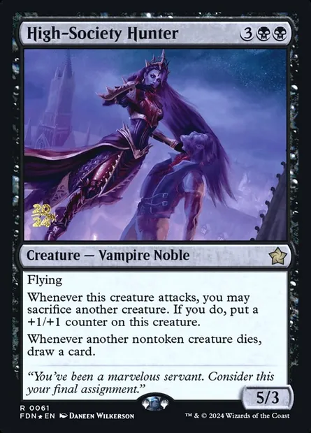 High-Society Hunter, Magic card PFDN 61s — Foundations Promos set
