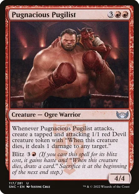 Pugnacious Pugilist, Magic card SNC 117 — Streets of New Capenna set