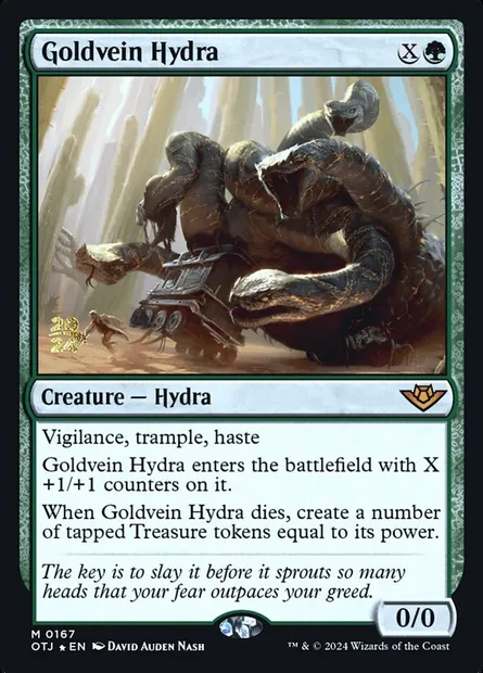 Goldvein Hydra, Magic card POTJ 167s — Outlaws of Thunder Junction Promos set