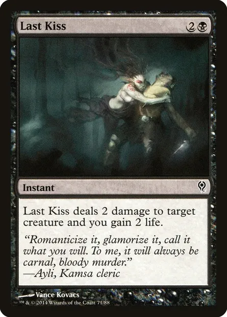 Dernier baiser, carte Magic DDM 71 — extension Duel Decks: Jace vs. Vraska