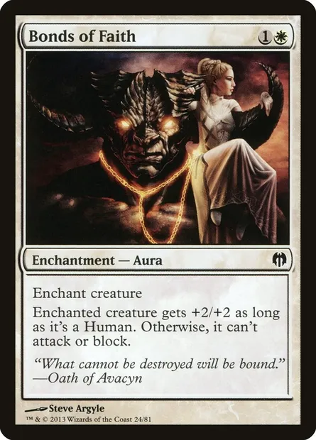 Bonds of Faith, Magic card DDL 24 — Duel Decks: Heroes vs. Monsters set