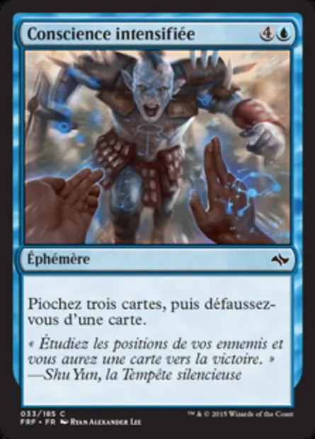 Conscience intensifiée, carte Magic FRF 33 — extension Destin reforgé