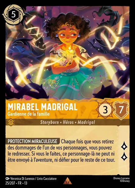 Mirabel Madrigal - Gardienne de la famille, carte Disney Lorcana CH13-025 — extension Invasion Epineuse!