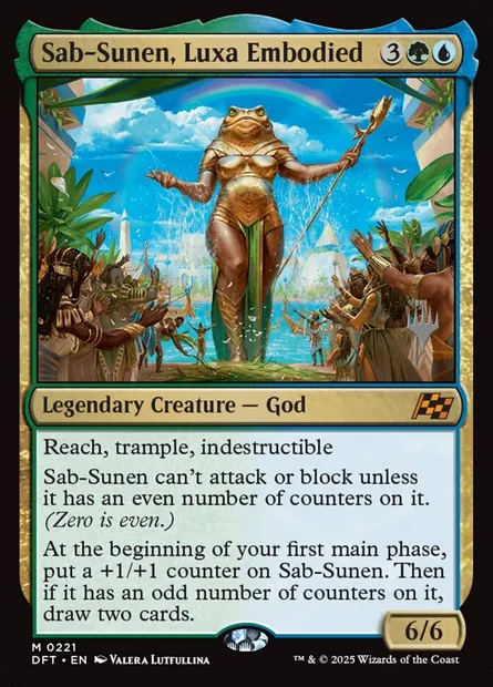Sab-Sunen, Luxa Embodied, Magic card PDFT 221p — Aetherdrift Promos set