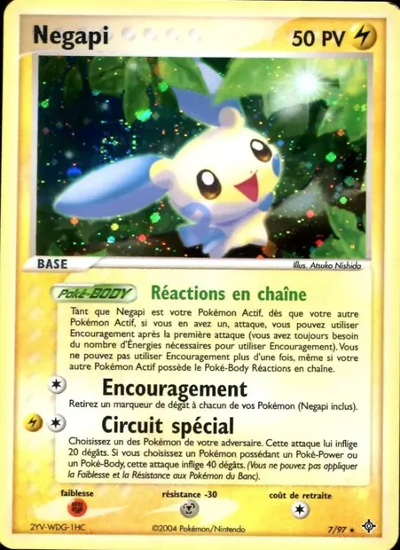 Négapi, carte Pokémon DR 7 — extension EX Dragon