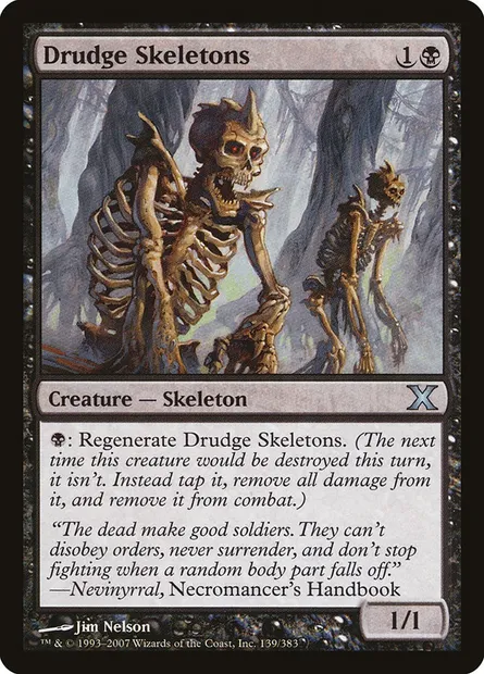 Drudge Skeletons, Magic card 10E 139 — Tenth Edition set