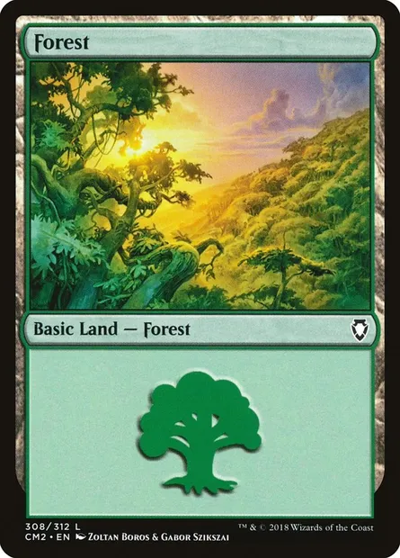 Forêt, carte Magic CM2 308 — extension Commander Anthology Volume II