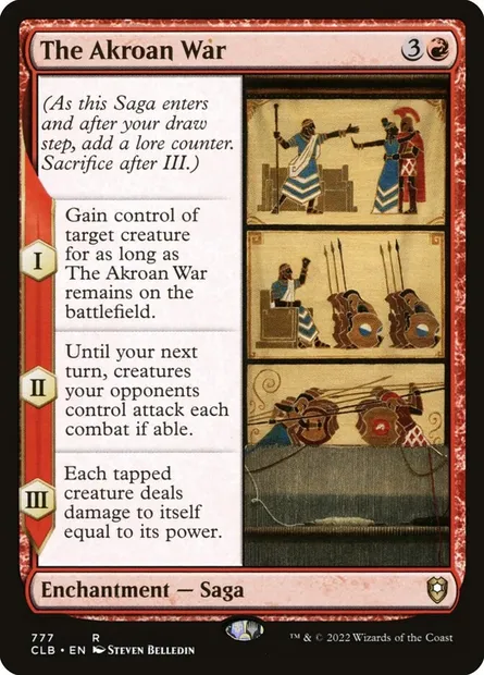 The Akroan War, Magic card CLB 777 — Commander Legends: Battle for Baldur's Gate set