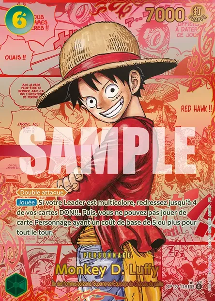 Monkey D. Luffy, carte One Piece OP13-118 — extension SUCCESSEURS