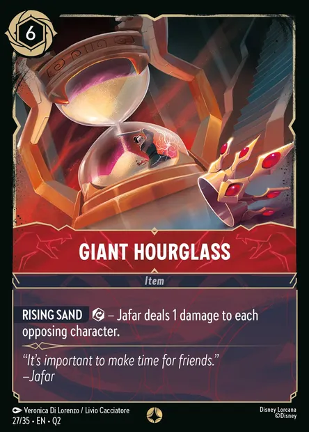 Giant Hourglass, Disney Lorcana card Q2-027 — Illumineer's Quest: Palace Heist set