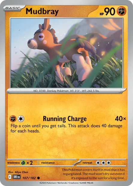 Mudbray, Pokémon card DRI 107 — Destined Rivals set