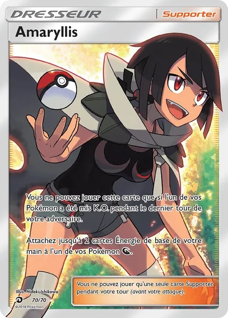 Amaryllis, carte Pokémon DRM 70 — extension Majesté Des Dragons