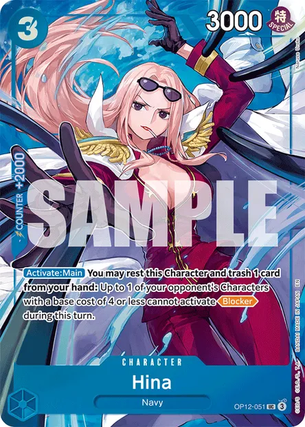 Hina, carte One Piece OP12-051 — extension L'HÉRITAGE DU MAÎTRE