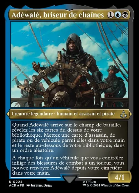 Adéwalé, briseur de chaînes, carte Magic ACR 224 — extension Assassin's Creed