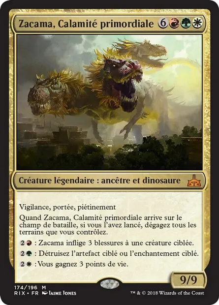 Zacama, Calamité primordiale, carte Magic RIX 174 — extension Les combattants d'Ixalan