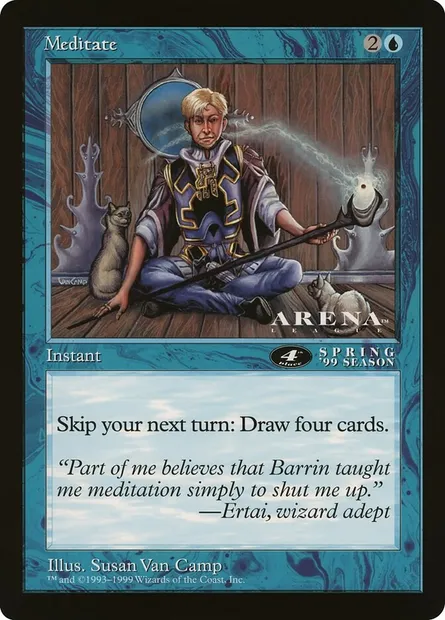 Méditation, carte Magic OLEP 77 — extension Oversized League Prizes