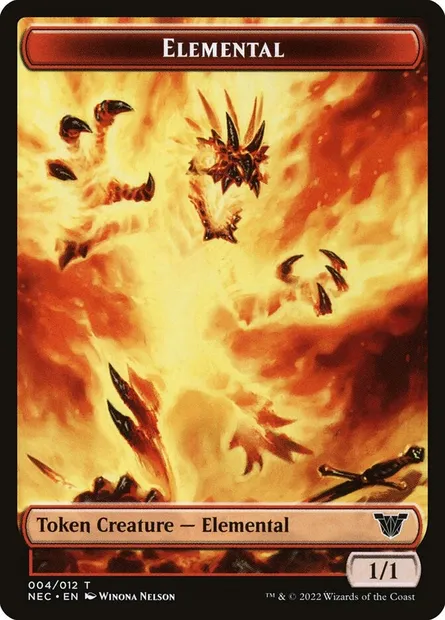 Elemental, carte Magic TNEC 4 — extension Neon Dynasty Commander Tokens