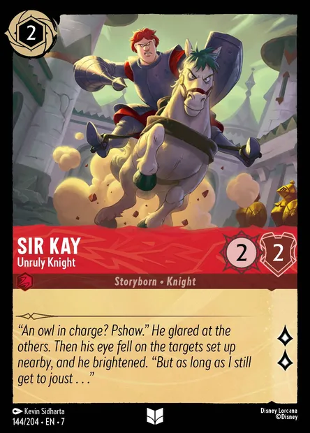 Sir Kay - Unruly Knight, Disney Lorcana card CH7-144 — Archazia's Island set