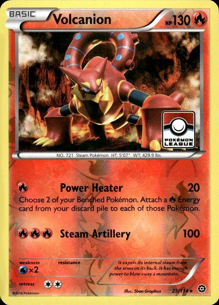 Volcanion, carte Pokémon LGP 025-3 — extension League Promos