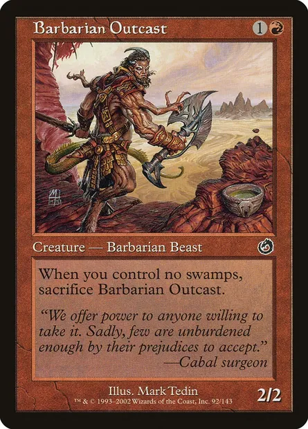 Barbare réprouvé, carte Magic TOR 92 — extension Tourment