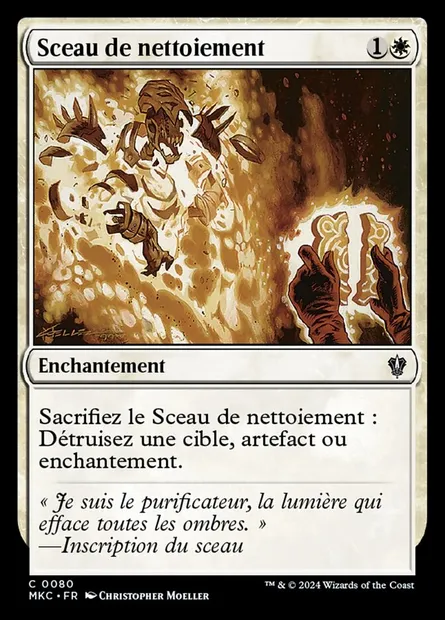 Sceau de nettoiement, carte Magic MKC 80 — extension Murders at Karlov Manor Commander