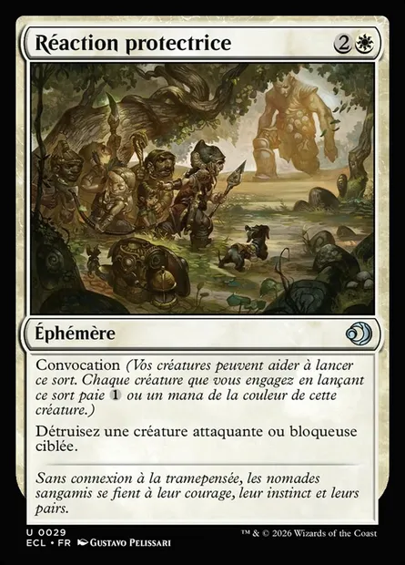 Réaction protectrice, carte Magic ECL 29 — extension Lorwyn Eclipsed