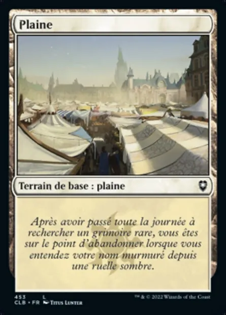 Plaine, carte Magic CLB 453 — extension Commander Légendes : la bataille de la Porte de Baldur