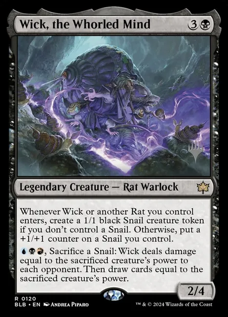 Wick, the Whorled Mind, Magic card PBLB 120p — Bloomburrow Promos set