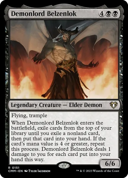 Demonlord Belzenlok, Magic card CMM 151 — Commander Masters set