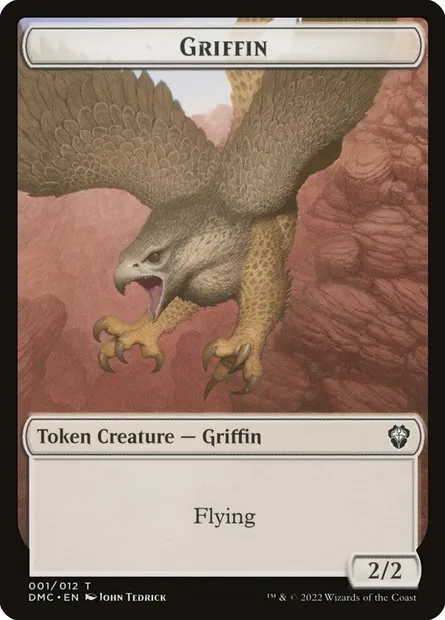 Griffin, carte Magic TDMC 1 — extension Dominaria United Commander Tokens