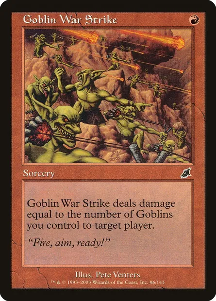 Goblin War Strike, Magic card SCG 96 — Scourge set