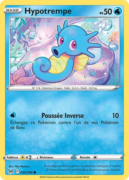 Hypotrempe, carte Pokémon LOR 035 — extension Origine Perdue