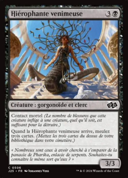 Hiérophante venimeuse, carte Magic J25 506 — extension Foundations Jumpstart