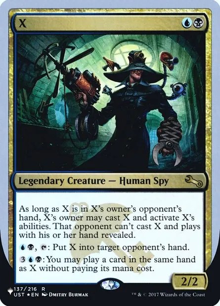 X, Magic card ULST 53 — The List (Unfinity Foil Edition) set