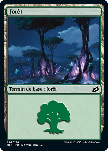 Forêt, carte Magic IKO 274 — extension Ikoria: Lair of Behemoths