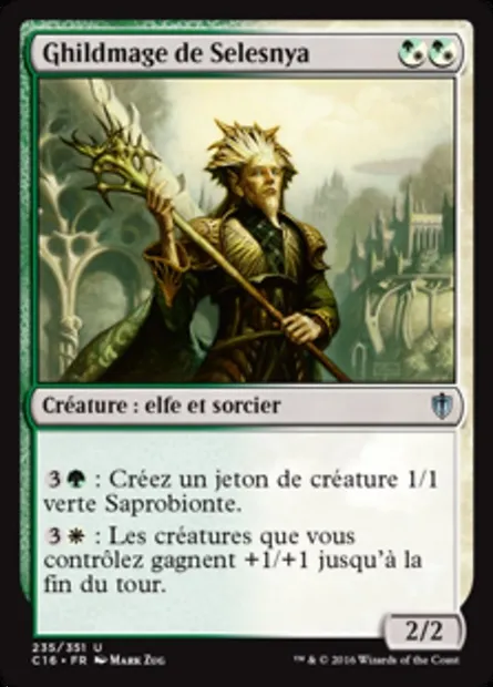 Ghildmage de Selesnya, carte Magic C16 235 — extension Commander 2016