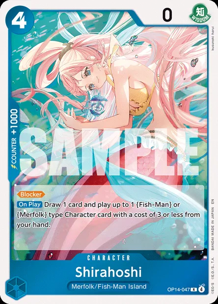 Shirahoshi, One Piece card OP14-047 — THE AZURE SEA’S SEVEN set