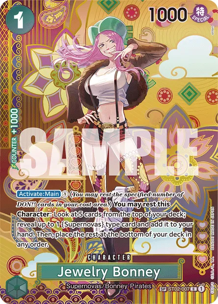 Jewelry Bonney, One Piece card ST02-007 — Worst Generation set