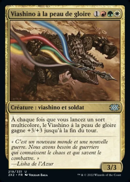 Viashino à la peau de gloire, carte Magic 2X2 219 — extension Double Masters 2022