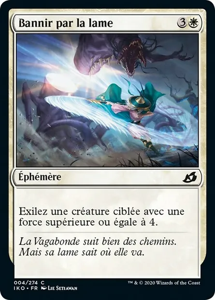 Bannir par la lame, carte Magic IKO 4 — extension Ikoria: Lair of Behemoths
