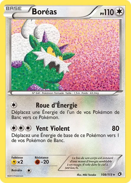 Boréas, carte Pokémon LTR 108 — extension Legendary Treasures