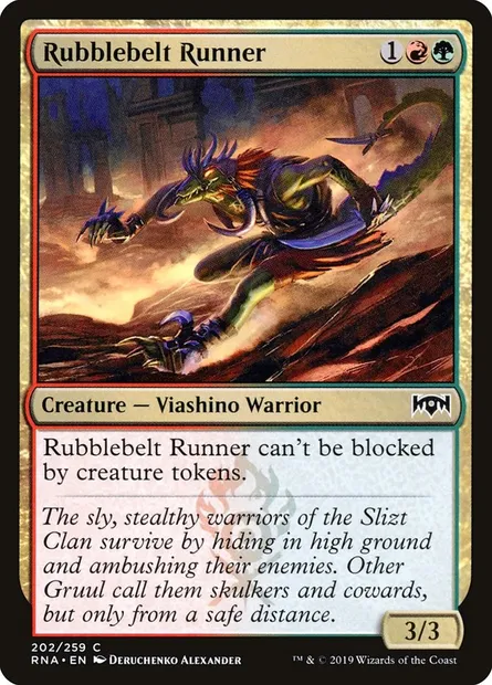 Rubblebelt Runner, Magic card RNA 202 — Ravnica Allegiance set